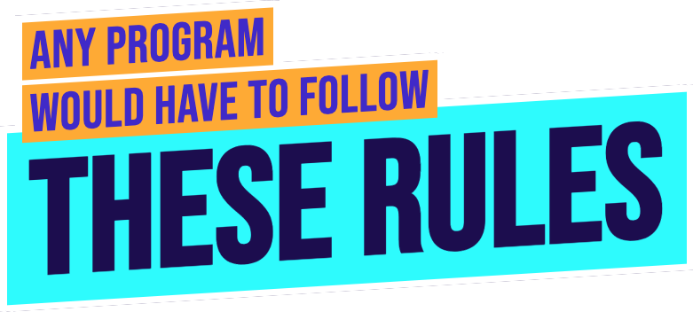 Any program would have to follow these rules
